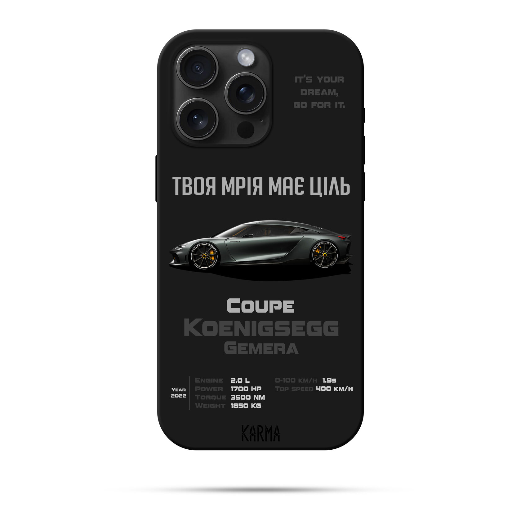 Чохол для iPhone DREAM CAR Koenigsegg Gemera 2022