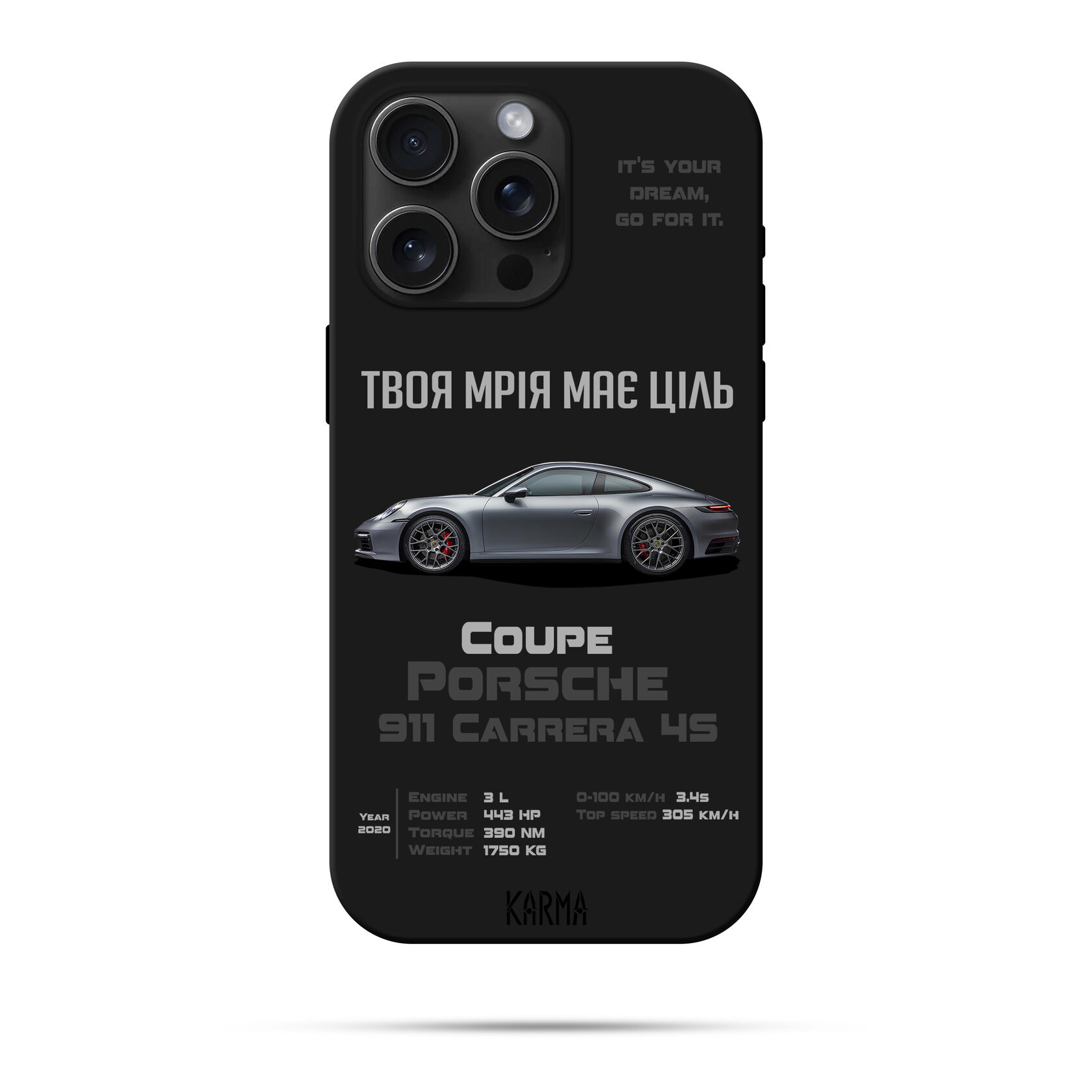 Чохол для iPhone DREAM CAR Porsche 911 Carrera 4S 2020