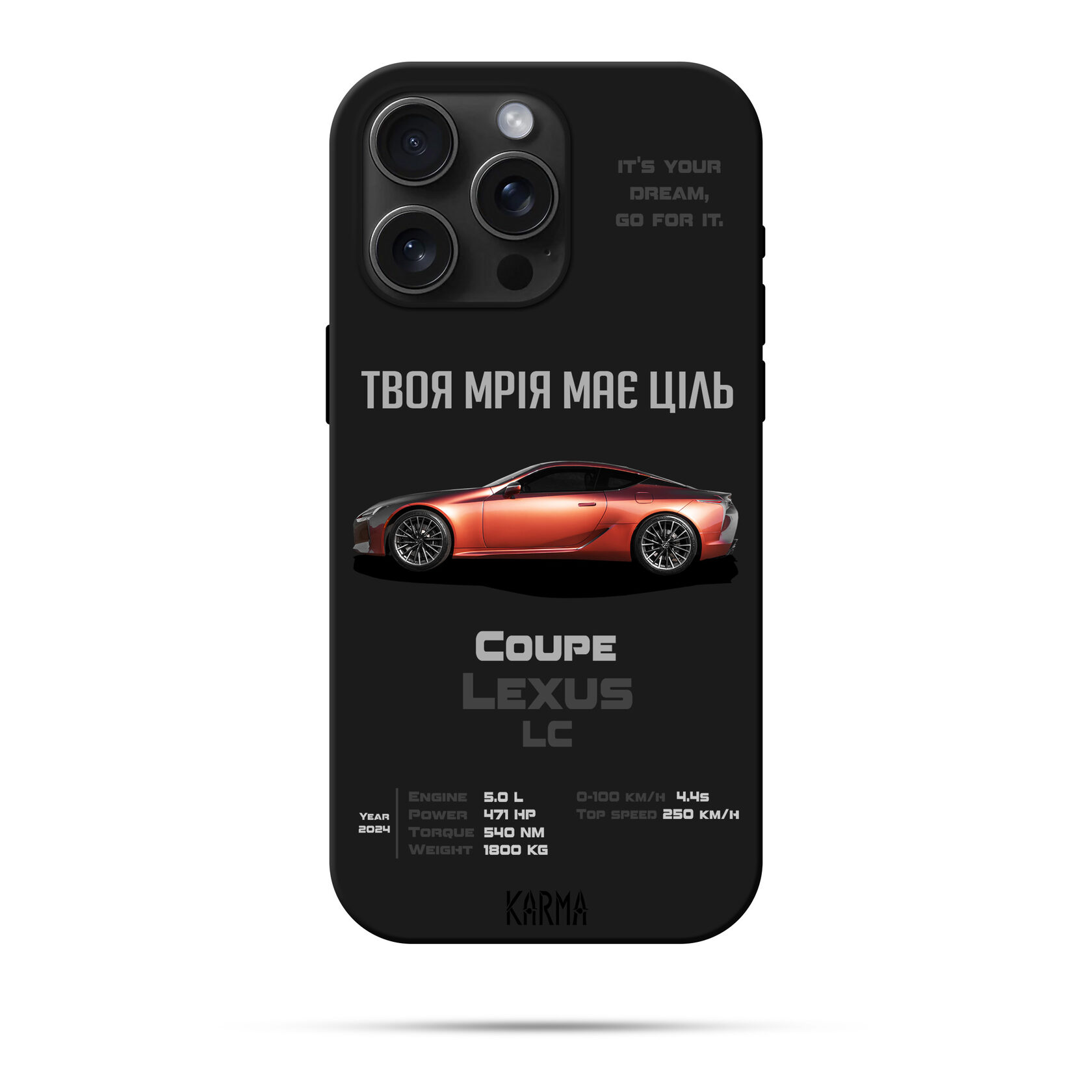 Чохол для iPhone DREAM CAR Lexus LC 2024