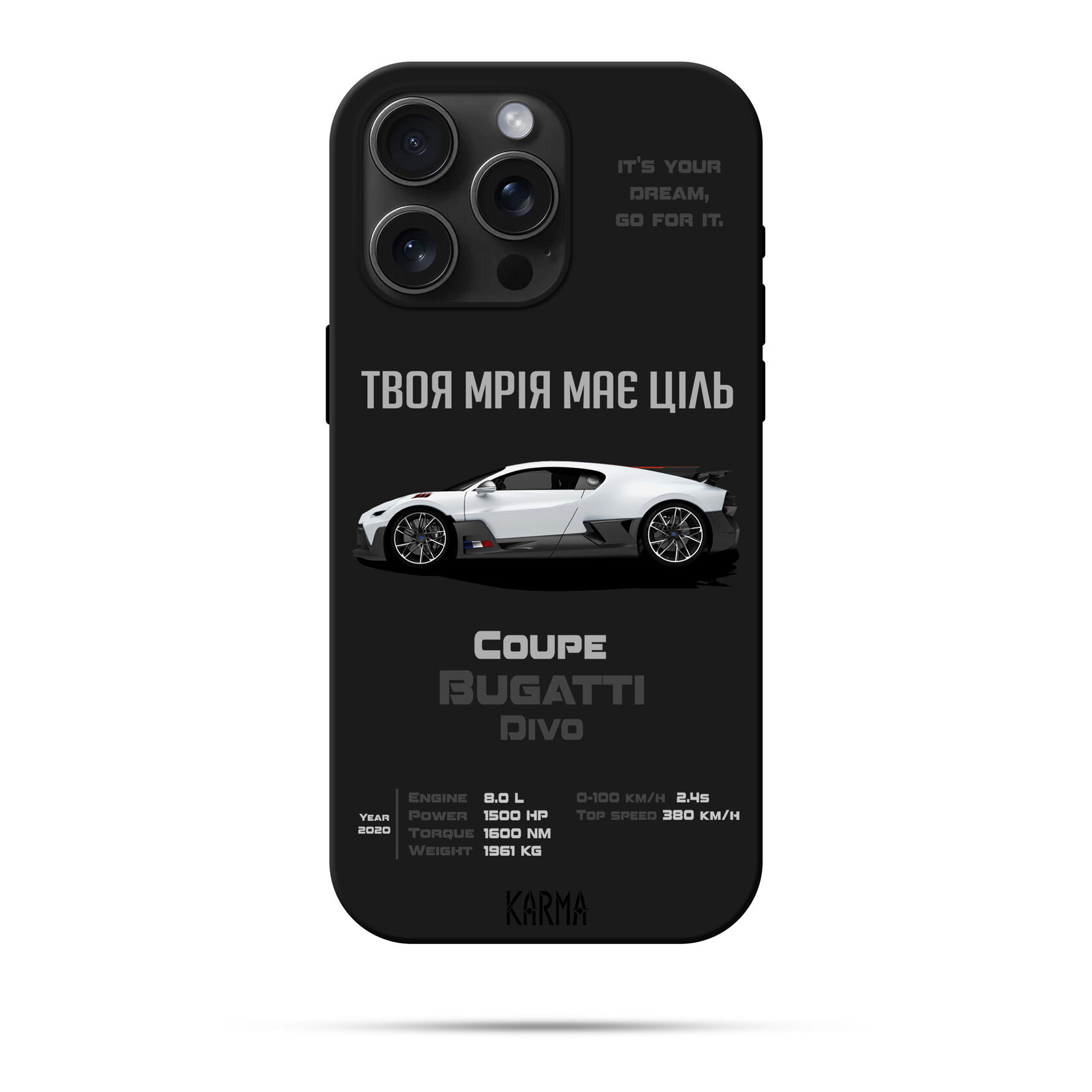 Чохол для iPhone DREAM CAR Bugatti Divo 2020
