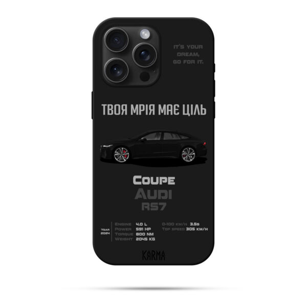 Чохол для iPhone DREAM CAR Audi RS7 2024 ЧОРНА
