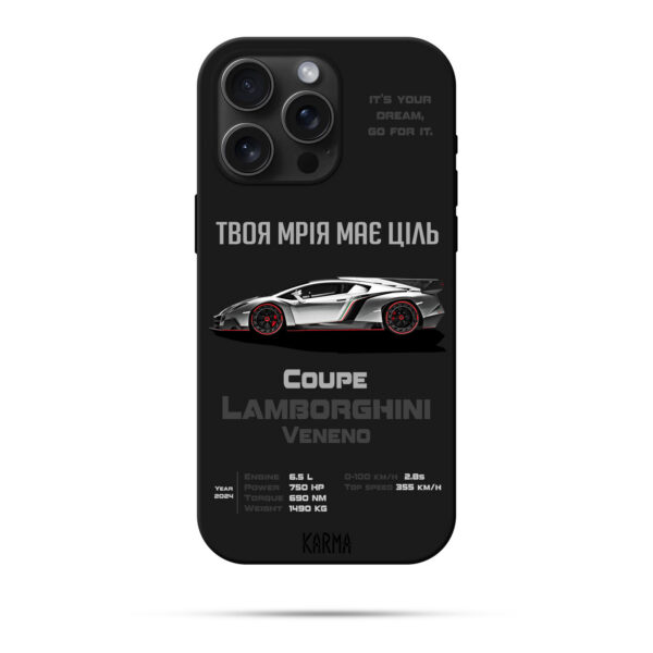 Чохол для iPhone DREAM CAR Lamborghini Veneno 2024