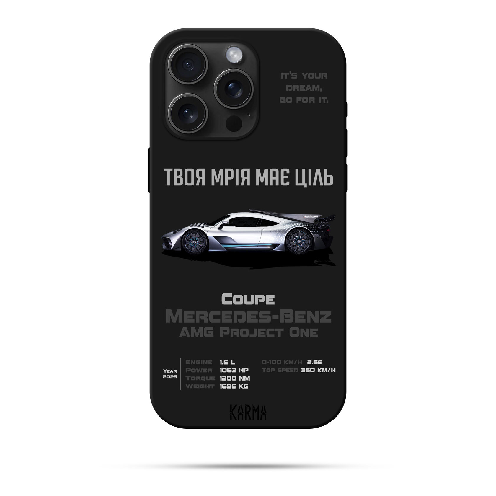 Чохол для iPhone DREAM CAR Mercedes AMG Project One 2023