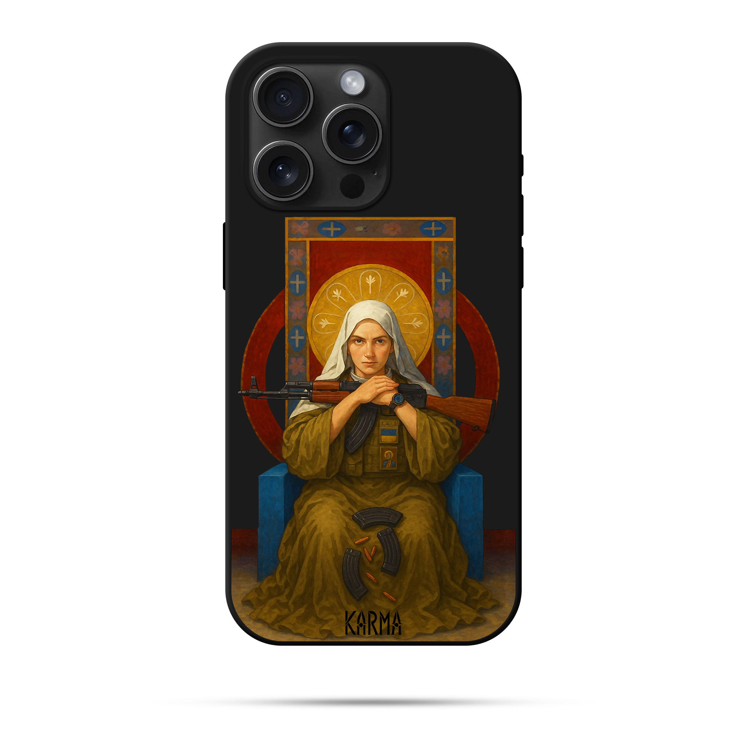 Чохол для iPhone СВЯТА МАРІЯ ЗБРОЯ УКРАЇНА