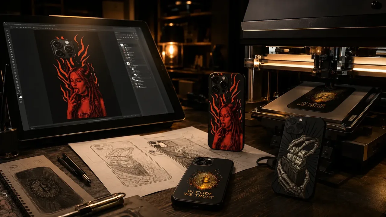 Створення дизайну та друк чохлів KARMA у студії